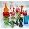 Image 1 : Large quantity of decorative art glass including Murano glass perfume bottle and stopper, colourf…