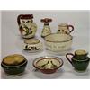 Image 1 : Selection of eight pieces of mottoware including puzzle jug, ashtrays, jugs, bowls, etc…