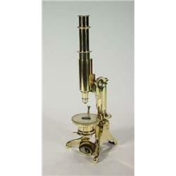 Baker, London, brass microscope, 40cm high…