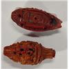 Image 1 : Two well detailed oriental carved nuts…