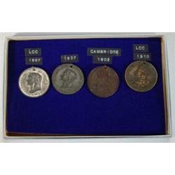 Two Victorian and two later commemorative medals…