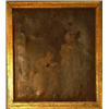 Image 1 : Gilt framed oil onto canvas of two young girls, one in barefeet, 34cm x 30cm…