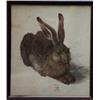 Image 1 : Framed print of a hare, A.D. 1505, 24cm x 22cm…