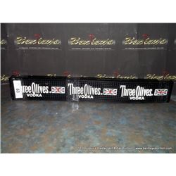 LOT: THREE OLIVES VODKA BAR COVERS 3X THE MONEY