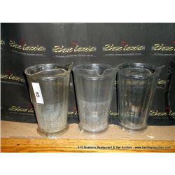 LOT: BEER PITCHERS 3X THE MONEY