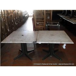 LOT: DINING TABLES 36" X 36" 2X THE MONEY