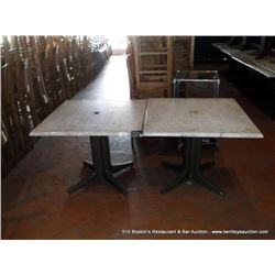 LOT: DINING TABLES 36" X 36" 2X THE MONEY
