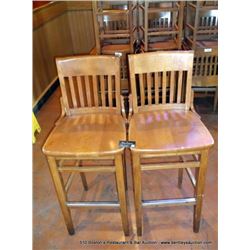 LOT: WOOD BARSTOOLS 2X THE MONEY
