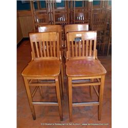 LOT: WOOD BARSTOOLS 4X THE MONEY