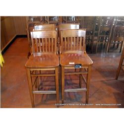 LOT: WOOD BARSTOOLS 4X THE MONEY
