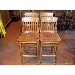 LOT: WOOD BARSTOOLS 4X THE MONEY