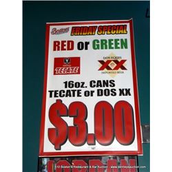 TECATE AND DOSZZ BEER SIGN