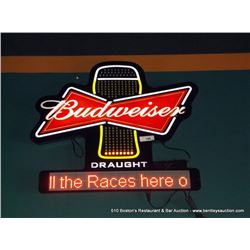 BUDWEISER DRAUGHT LED FLASHING LIGHT SIGN