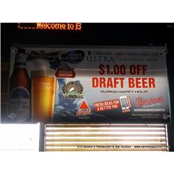 BOSTON'S BUD – STELLA  ARTIOS- MICHELOB ULTRA SIGN