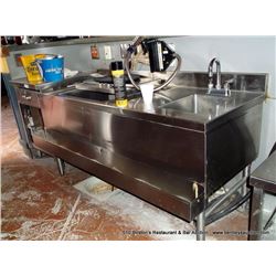 STAINLESS COOLER W/ SINK AND WUNDER BAR DISPENSER