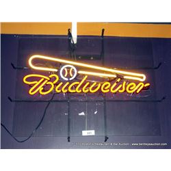 BUDWEISER BASEBALL NEON LIGHT