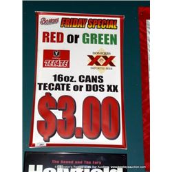 TECATE OR DOXX BEER SIGN