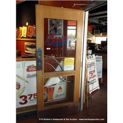 BOSTON'S – THE GOURMET PIZZA WOOD AND GLASS DOOR