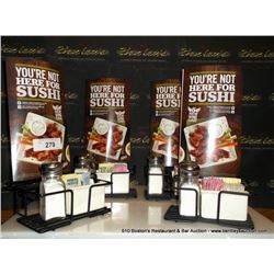 LOT: CONDIMENT RACKS 4X THE MONEY