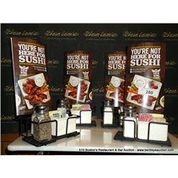 LOT: CONDIMENT RACKS 4X THE MONEY