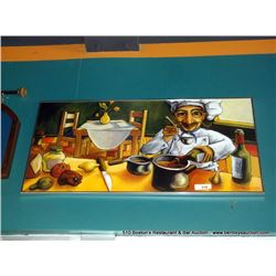 LOT: CHEF COOKING PRINT