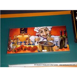 LOT: CHEF COOKING PRINT
