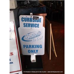 LOT: BOSTON'S TO GO PARKING SIGN 2X THE MONEY