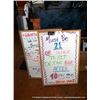 Image 1 : LOT: DRY ERASE BOARD 2X THE MONEY