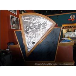 DECORATIVE STAINLESS BOSTON'S GOURMET PIZZA SIGN