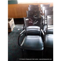 LOT: METAL AND CUSHION DINING CHAIRS 4X THE MONEY