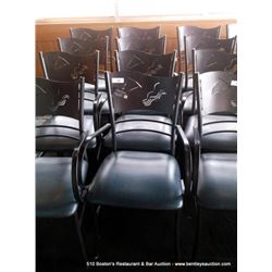 LOT: METAL AND CUSHION DINING CHAIRS 4X THE MONEY