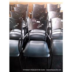 LOT: METAL AND CUSHION DINING CHAIRS 4X THE MONEY