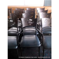 LOT: METAL AND CUSHION DINING CHAIRS 4X THE MONEY