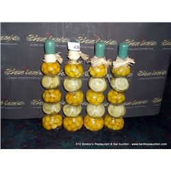 LOT: DECORATIVE PICKLED VEGETABLE JARS 4X THE MONEY