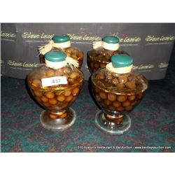 LOT: DECORATIVE PICKLED VEGETABLE JARS 4X THE MONEY