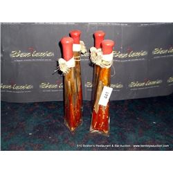 LOT: DECORATIVE PICKLED VEGETABLE JARS 4X THE MONEY
