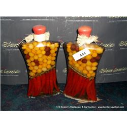 LOT: DECORATIVE PICKLED VEGETABLE JARS 2X THE MONEY