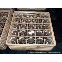 LOT: DISHWASHING TRAYS W/ GLASSES 25 X MONEY