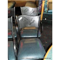 ----->PULLED BY LANDLORD<----- LOT: METAL & CUSHION DINING CHAIRS 2X MONEY