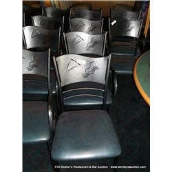 ----->PULLED BY LANDLORD<----- LOT: METAL & CUSHION DINING CHAIRS 4X MONEY