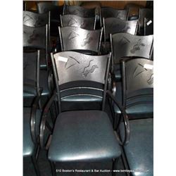 ----->PULLED BY LANDLORD<----- LOT: METAL & CUSHION DINING CHAIRS 4X MONEY