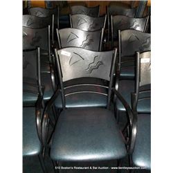 ----->PULLED BY LANDLORD<----- LOT: METAL & CUSHION DINING CHAIRS 4X MONEY