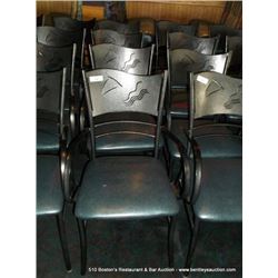 ----->PULLED BY LANDLORD<----- LOT: METAL & CUSHION DINING CHAIRS 4X MONEY