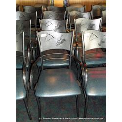 ----->PULLED BY LANDLORD<----- LOT: METAL & CUSHION DINING CHAIRS 4X MONEY