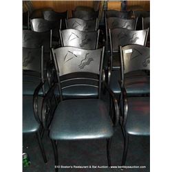 ----->PULLED BY LANDLORD<----- LOT: METAL & CUSHION DINING CHAIRS 4X MONEY