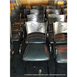 ----->PULLED BY LANDLORD<----- LOT: METAL & CUSHION DINING CHAIRS 4X MONEY