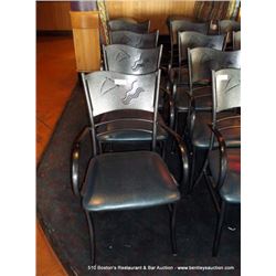 ----->PULLED BY LANDLORD<----- LOT: METAL & CUSHION DINING CHAIRS 4X MONEY