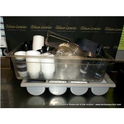 LOT: PLASTIC TRAYS W/ CONDIMENTS