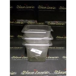 LOT: PLASTIC FOOD CONTAINERS 3X MONEY