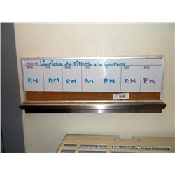 WALL SHELF W/ CORKBOARD